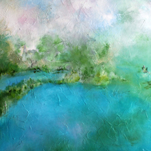 Sunday Morning at the Pond 110x90cm 2017 sold