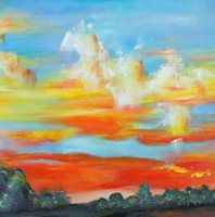 September Sunset Acryl auf Leinwand  110 x 90 cm 2018