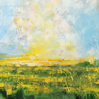 Rape Field Sunrise 90 x 110 cm Acryl auf Leinwand 2020