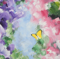 Butterfly Dream Acryl auf Leinwand 120 x 90 cm  2023